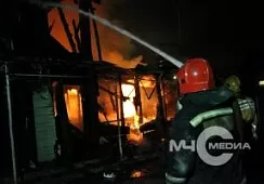 На Парковой улице в Петербурге сгорел садовый дом