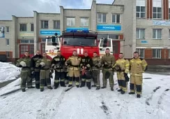 Спасенная на пожаре в Дзержинске семья с грудным ребенком поблагодарила огнеборцев за работу
